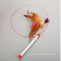 Acero con ratón de plumas para juguetes interactivos para gatos